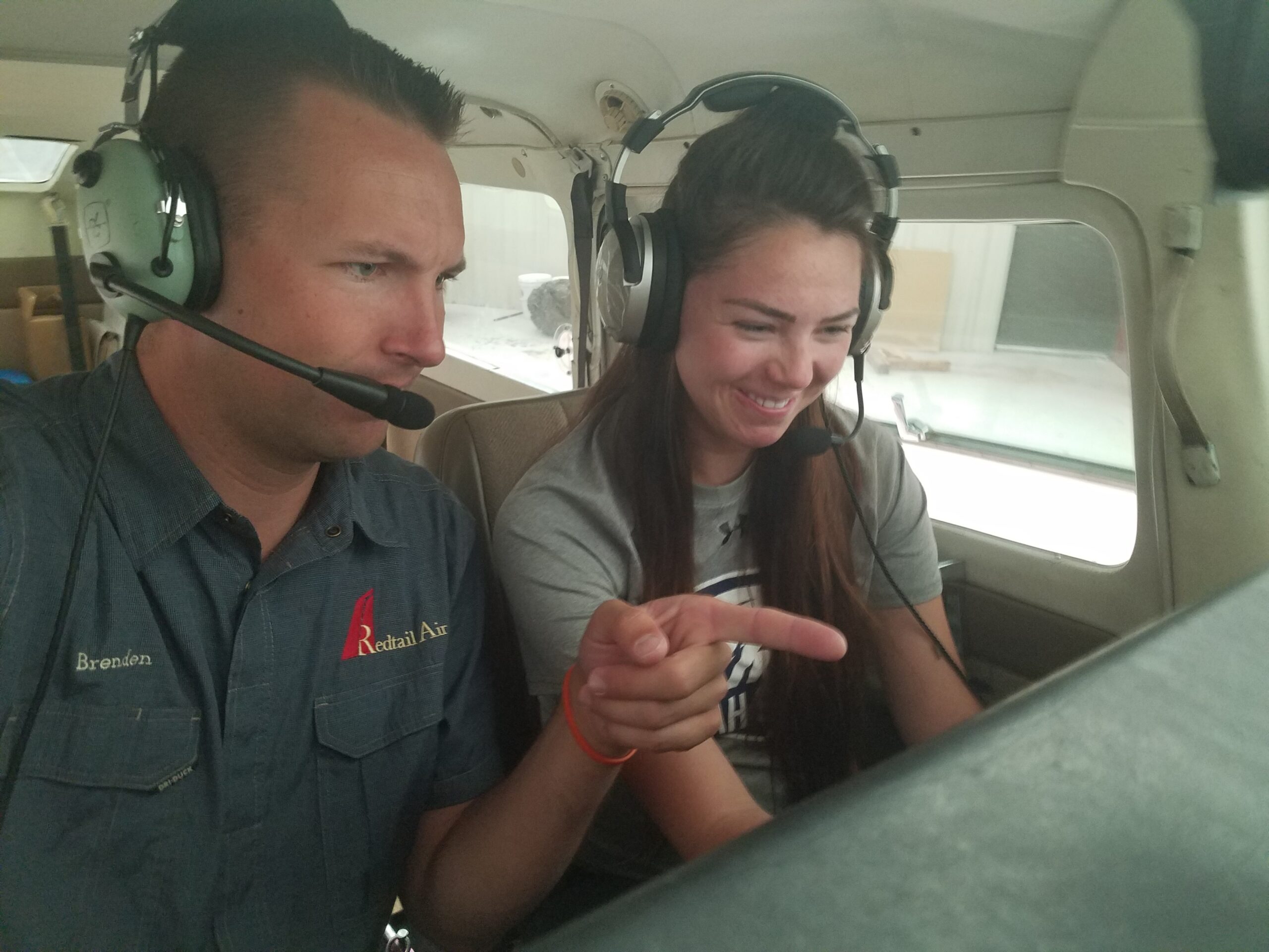 Cockpit view of flight Instruction with Redtail Air