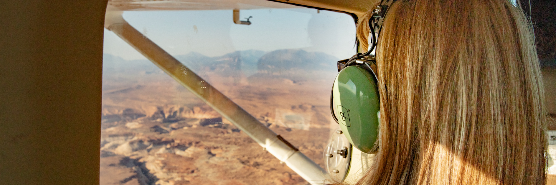 Cockpit view of aerial Arizona